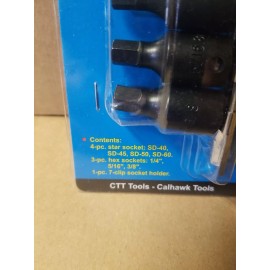 Cal Hawk 8-pc. 3/8" Drive Impact Brake Caliper Bit Set