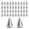 Tabanzhe 100PCS Cone Rivets-Cone Studs Spikes Silver Metal Punk Spikes