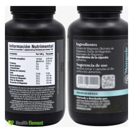 Magnesio Complex 4 Tipos de Magnesios  Citrato De Magnesio, Glicinato De Magnesio, Gluconato De Magnesio Y xido De Magnesio  180 Cpsulas  Energa,...  