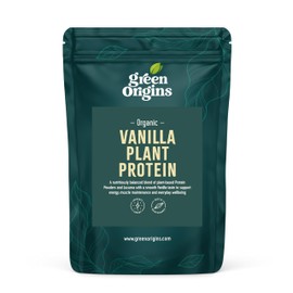 Green Origins Green Origins Organic Vanilla Plant Protein Powder with Ginger | 63% Protein |10 Servings, 300g | Vegan, Dairy Free, Gluten Free, No Added Sugar