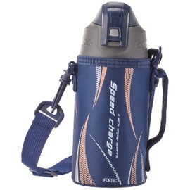 Wahei Freiz RH-1557 Water Bottle, Direct Drinking, Stainless Steel Bottle, 20.9 fl oz (600 ml), Navy, Vacuum Insulated Bottle, For Kids, Elementary School Students, Boys, Girls, Cover Included