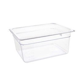 Vogue U230 Polycarbonate 1/2 Gastronorm Container, 8.8 L Capacity, 325 mm L x 265 mm W x 150 mm H, Clear