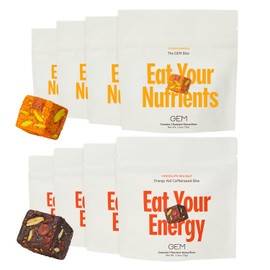 GEM GEM Bite Daily Multivitamin & Energy Aid Caffeinated Bites | 28 Servings of Each | 20+ Whole-Food Vitamins & Minerals | Non-Habit Forming