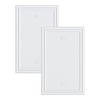 TREEWELL 2-Pack Single Blank Wall Plates, Durable Solid Zinc Alloy