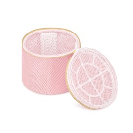 2 Pack Bra Laundry Bags for Washing Machine, Delicate Underwear Wash Bags with Anti-Deformation Structure & Fixed Friction Plates (pink)