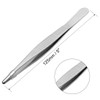 sourcingmap 4 Pcs 5-Inch Stainless Steel Straight Blunt Tweezers with