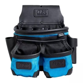 Ox Tools 3-Pocket Leather & Nylon Framer's Pouch With Made With Kevlar