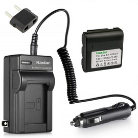 Kastar 1-Pack Battery and AC Charger with Car Adapter Compatible with Sharp VL-E630H, VL-E630S, VL-E630U, VL-E650, VL-E650U, VL-E660, VL-E660S, VL-E660U, VL-E665U, VL-E680, VL-E680H, VL-E680S