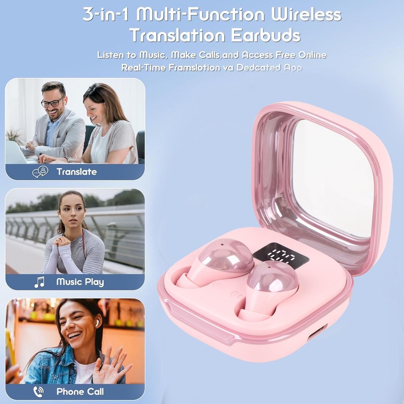 Generic AI Translation Earbuds, Real Time Translator with 164 Languages