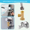 XNTONG 1/2" Brass Tee, Brass 3-Way Shower Diverter Valve, 1/2"