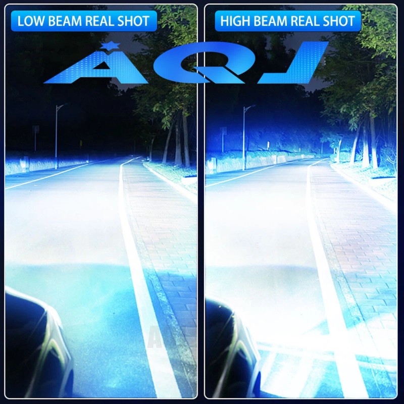 AQJ 9005 9006 LED Headlights Kit Combo Bulbs 8500K High