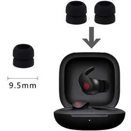 Zotech 5 Pairs of Small Double Flange Compatible with Beats Fit Pro Ear Tips Buds, Small Size Replacement Noise Reduce Silicone Wing Eartips Earbuds Earplug Fit in Case for Beat Fit Pro - Black