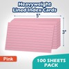 Pink Lined Index Cards 3x5 Ruled Note Cards 100 Count,