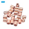 PATIKIL 1/8"/ 3mm Wire Rope Stop Sleeve, 25 Pack Copper