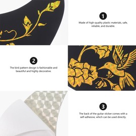 Beavorty Golpeador De Guitarra Material De Golpeador Protector De Guitarra Acustica Placa Protectora Contra Rayones Púas De Bajo P Bajo Golpeador Guitarra Eléctrica Guardabarros El Plastico