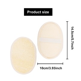 2 Pcs Natural Loofah Sponge Exfoliating Body Scrubber,Exfoliating Loofah Sponge,Body Loofah Skin Bath Loofah,Shower Body Exfoliator Scrubbing Pads,Exfoliating Sponge Face Wash Pads for Women and Men