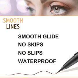 LAVONE Eyeliner-Liquid Waterproof Eyeliner Makeup | Quick Drying | Ultra-Fine Tip | Smudge-Proof Formula for Long-Lasting Eye Makeup – Brown