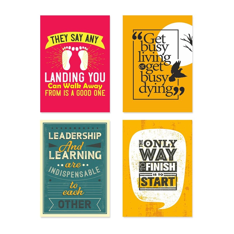 PAPER PLANE DESIGN Quote and Motivational Poster Set of 10
