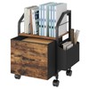 MAHANCRIS Small File Cabinet, Rolling Filing Cabinet for Under Desk