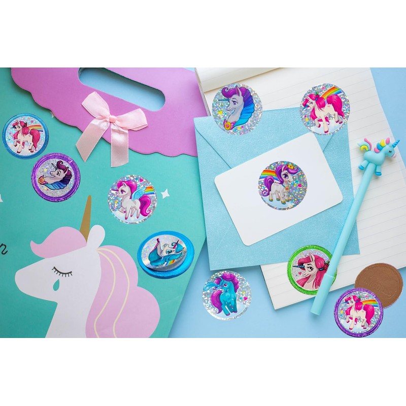 Fruidles Rainbow Unicorn Chocolate Coins With Stickers, Milk Chocolate Coins