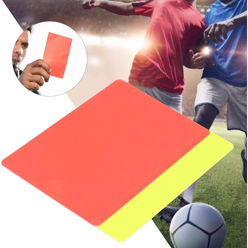 Soccer Referee Flag Set Red Yellow Cards with Notebook and