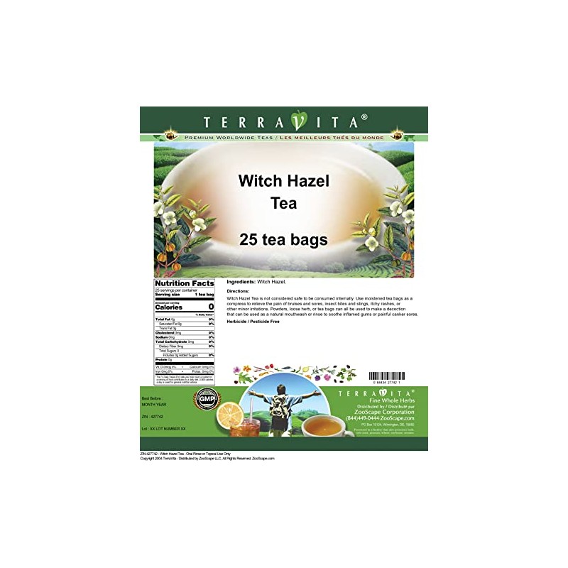 Witch Hazel Tea - Oral Rinse or Topical Use Only