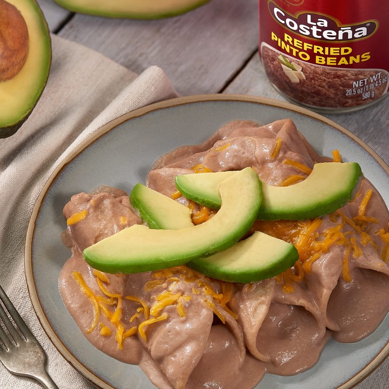 La Costeña Refried Pinto Beans - Ready-to-Eat Canned Refried Beans