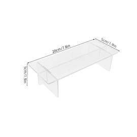 Parliky 2PCS Clear Acrylic Display Riser Tabletop Stand Figures Collectibles and Scratch Resistant Organizer with Visibility for Desk and Shelf Display