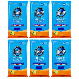 Pledge Multi Surface Everyday Wipes 25 ea (Pack of 6)