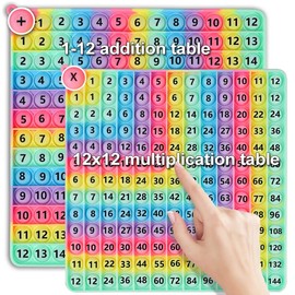 Yadishen 12x12 Multiplication Tables Addition Tables Double-Sided Multiplication Addition Number Learning Tools, Fidget Toys, Fidget Games Create a Variety of Math Operations for teachersr