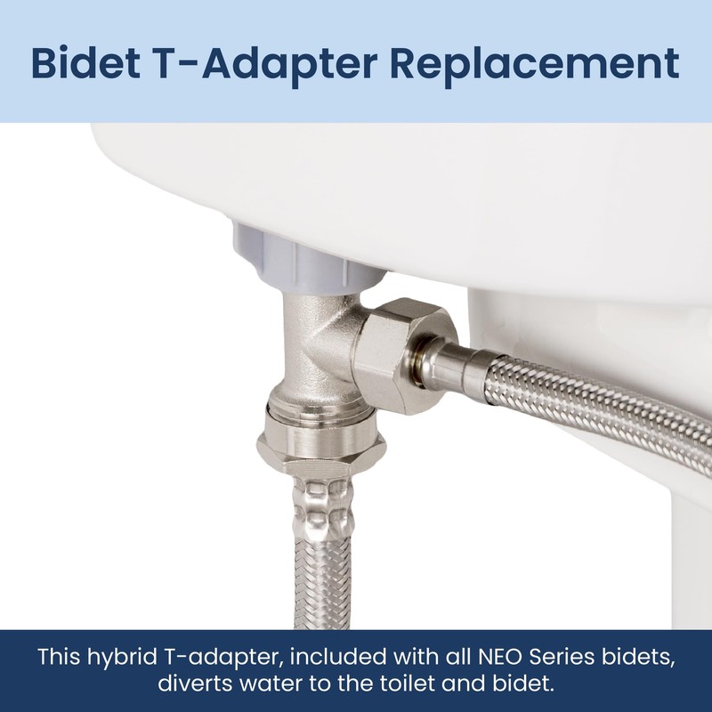 LUXE Bidet 7/8" x 7/8" x 1/2" Hybrid Metal &