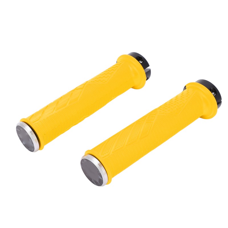 2PCS ENLEE Mountain Bike Handlebar Grips Comfortable TPR Rubber Locking