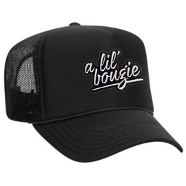 Glitter Lids A Lil' Bougie Embroidered Patch Trucker Hat Black