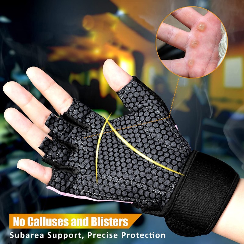 ihuan Breathable Weight Lifting Gloves: Fingerless Workout Gym | Wrist