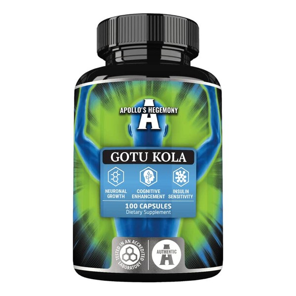Gotu Kola Extract 400mg per Capsule Contains 20% Asiaticosides (80mg), 100 Capsules, 3 Months Supply, Centella asiatica Extract, Herbal Supplement from Apollo's Hegemony