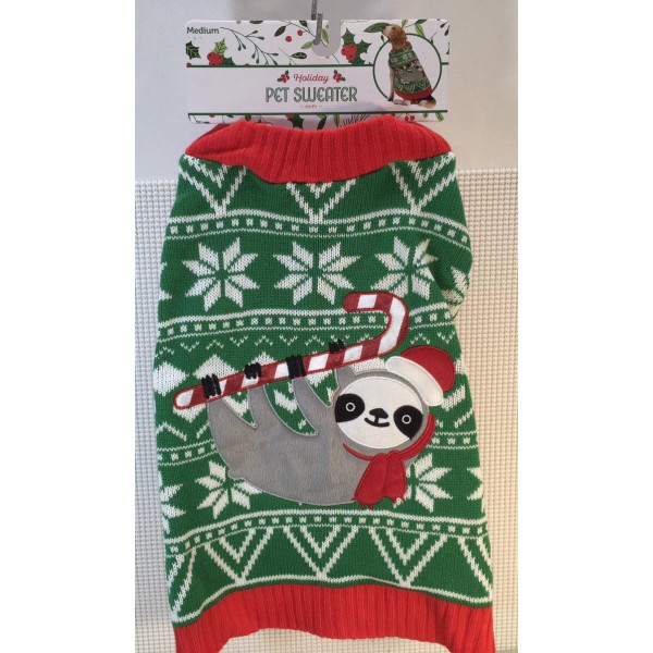 Unbranded Pet Dog Puppy Holiday Christmas Sweater Red Green Size