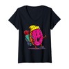 Womens Cartoon Donut Character Fun Colorful Design For Kids V-Neck