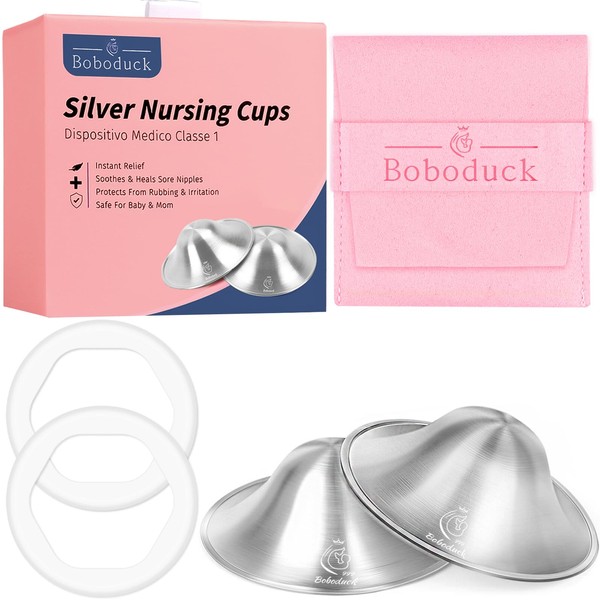Boboduck Boboduck The Original Silver Nursing Cups - 999 Silver