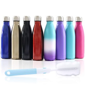 Sfee Insulated Water Bottle, 17oz Stainless Steel Water Bottles, Double Wall Vacuum Reusable Water Bottles Leak Proof BPA-FREE Sports Bottle Cup Keep Hot&Cold for Running Gym Workout Cycling Kids