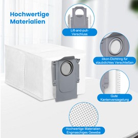 Pure Realm 12 St1ck Staubbeutel f1r Roborock Saros 10/10R/S8 MaxV Ultra/Qrevo Pro/Q revo/Qrevo MaxV/Qrevo S/Qrevo master/S8 Max Ultra Roboter Staubsauger Zubeh?r Teile, 3,0 l gro?e Kapazit?t Staubbeutel