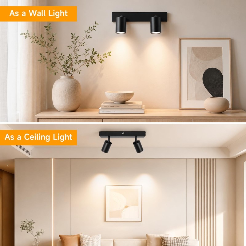 Dehobo Ceiling Light - Spotlight Ceiling Bar in Matt Black
