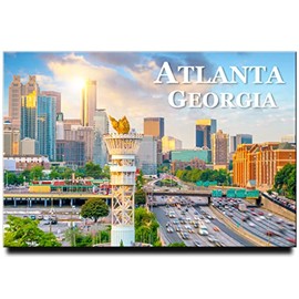 Atlanta Fridge Magnet Georgia Travel Souvenir Atlanta Olympic Torch Tower