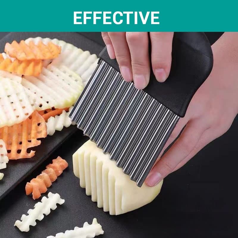 2 Pcs Large Crinkle Cutter - French Fry Slicer -