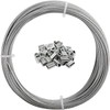 1/16 Wire Rope, 200FT 304 Stainless Steel Cable with 100Pcs