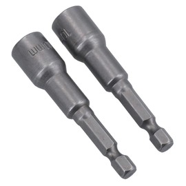 10mm Magnetic Power Nut Setter Socket Driver with 1/4in Hex Shank 2pc Set