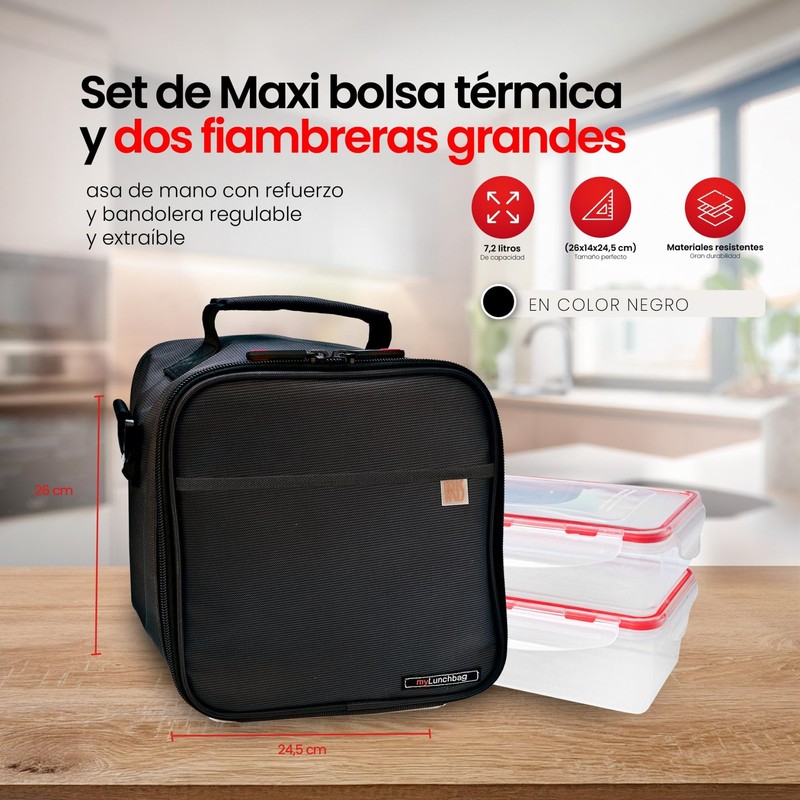 Iris Lunch Maxi Case-Black