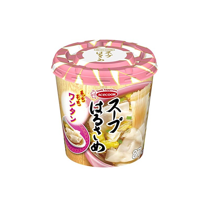 Acecock Soup Harusame Wonton 0.9 oz (24 g) x 6