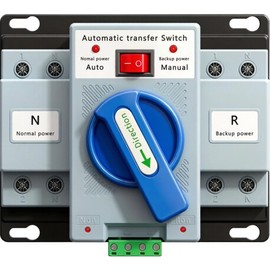 110V 63A 2P Dual Power Automatic Transfer Switch, 50/60Hz Dual Power Generator Changeover Switch