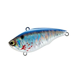Yo-Zuri R1160-MBSH Rattl'N Vibe Sinking Lure, Metallic Bleeding Shad