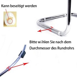 Zaky Plastic Chair Floor Gliders Hose Caps for Cantilever Chair Glides Floor Silencer Furniture Gliders Clamp Shell Glides White (10 mm) Pack of 15